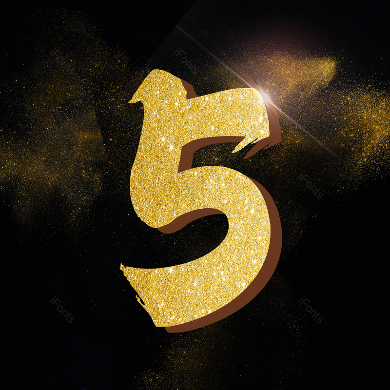 艺术字图片,数字5元素,大气PNG,免抠素材