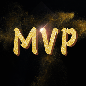 字母MVP MVP 金色 立体