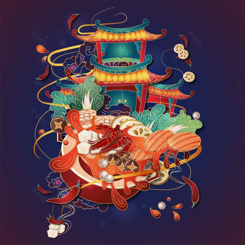 素材图片,火锅元素,建筑PNG,矢量免抠素材