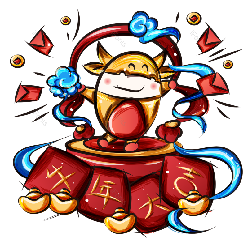 矢量素材图片,新春元素,手绘PNG,免抠素材