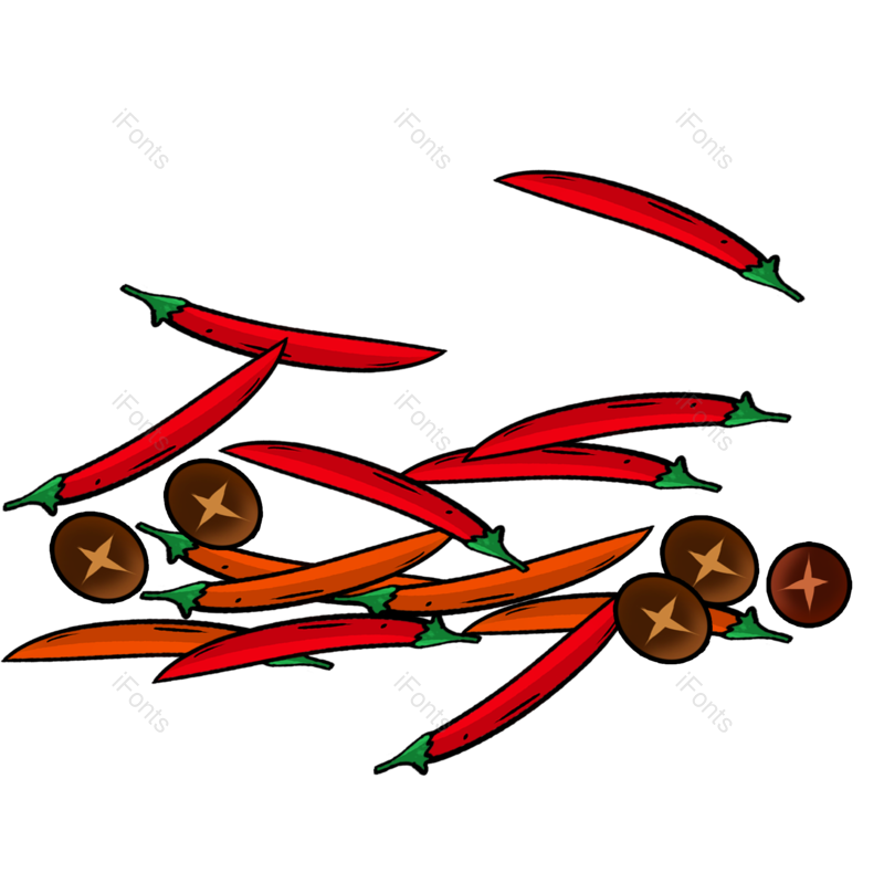火锅图片,辣椒元素,插画素材PNG,火锅食材免抠素材