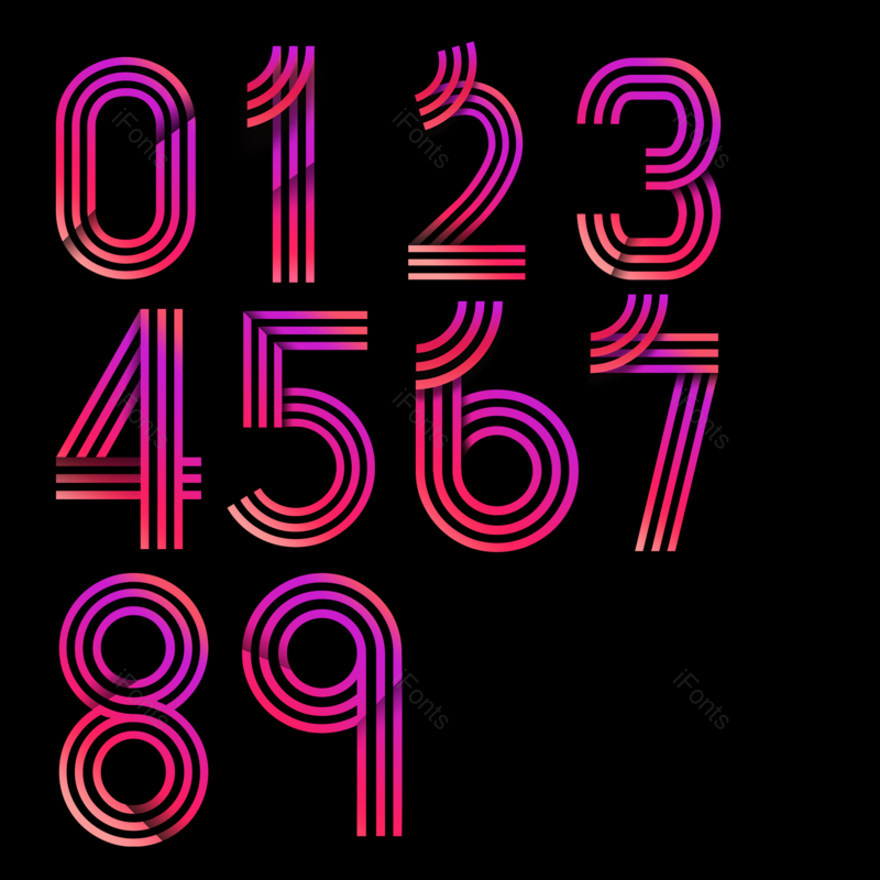 艺术字图片,阴影效果元素,数字PNG,免抠素材