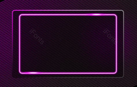 大气 炫酷 紫色光效 发光元素 框架