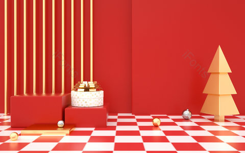 C4D 圣诞节 圣诞 平安夜 圣诞节背景 海报背景 圣诞节电商海报 banner