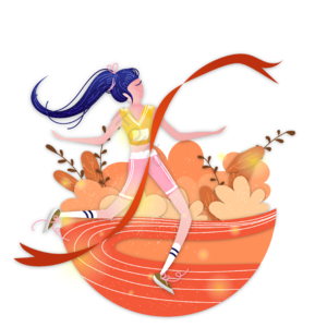 运动会项目 跑步冲刺扁平矢量素材 田径 运动会 田径运动