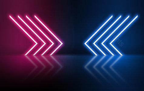 大气 炫酷 光效 光线 箭头 质感 背景 倒影