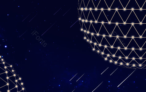 蓝色 空间 渐变 PPT 球 背景