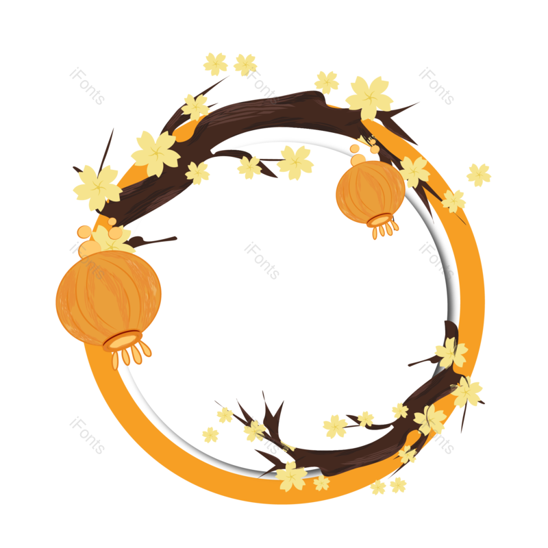 灯笼图片,元宵节元素,边框元素PNG,手绘灯笼免抠素材