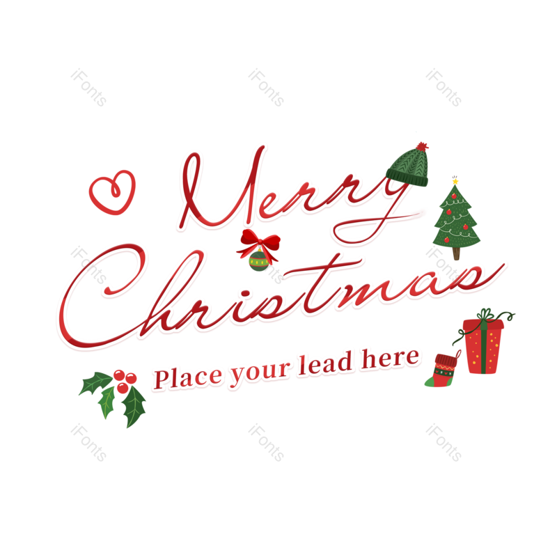 圣诞快乐图片,英文字体元素,PNG,免抠素材