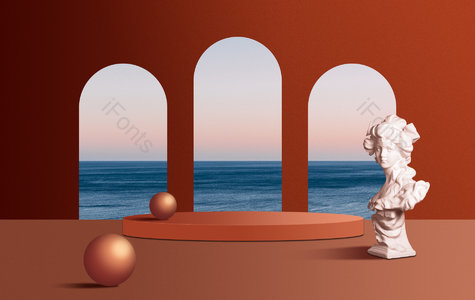 简约 大气 装饰品 元素装饰 镂空 舞台 空间