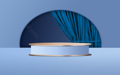 简约 大气 金属材质 舞台背景 空间