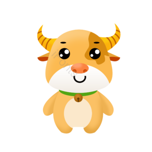 卡通 动物 牛 小牛 黄牛 素材 可爱