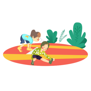 扁平化运动员操场跑步比赛起跑热身场景小元素 田径 运动会 田径运动