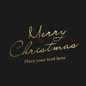 MerryChristams 圣诞快乐 烫金艺术字