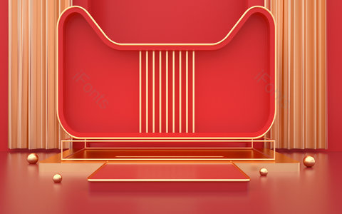 C4D 双十二 年终盛典 电商海报 banner 电商背景 海报背景 双十二背景