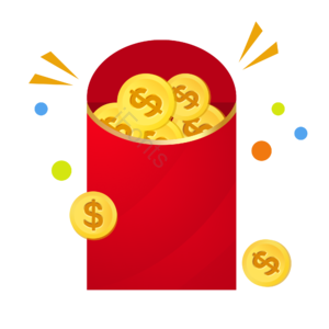 金币 金币元素 金币素材 红包 红包元素 红包素材 红包装饰 卡通红包