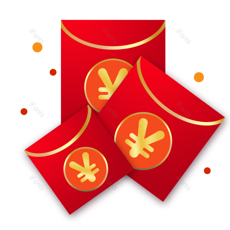 卡通素材图片,红包素材元素,卡通元素PNG,新年习俗免抠素材