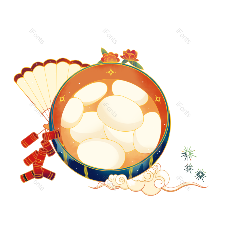 祥云图片,节日元素,鞭炮PNG,喜庆免抠素材