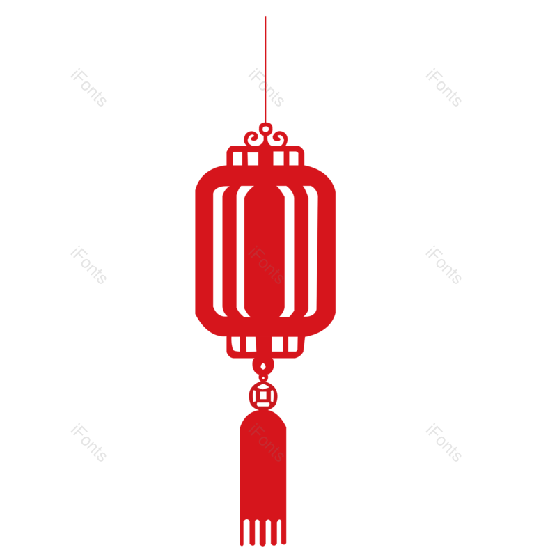 装饰图片,简约元素,灯笼PNG,扁平免抠素材