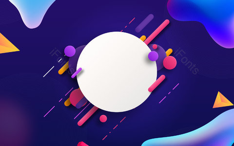 渐变 流体 空间 电商背景 标题框 周年庆 庆典 618