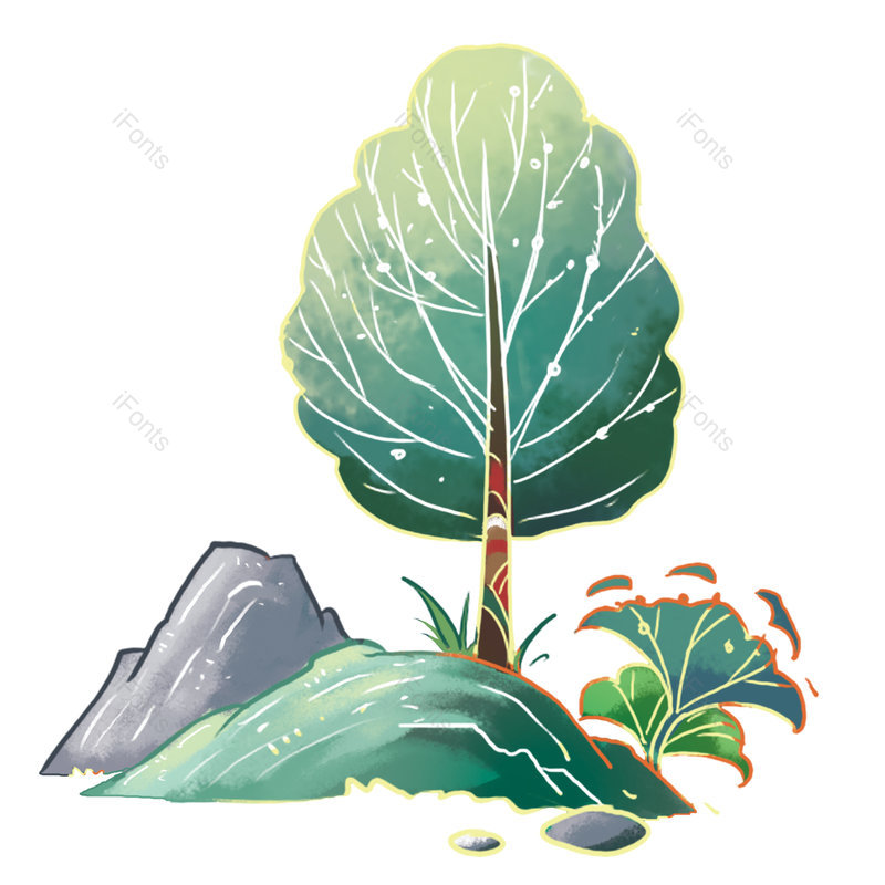 水墨图片,树木元素,中国PNG,水墨树免抠素材