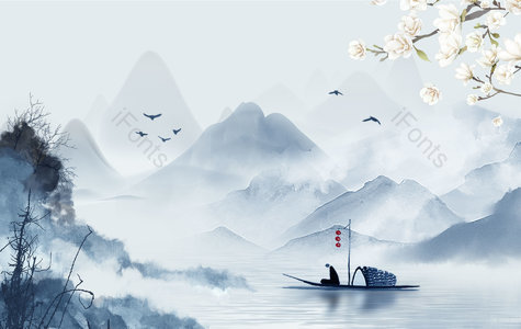 古风背景 中国风背景 复古背景 水墨背景 山水背景 水墨山水背景 背景 素材