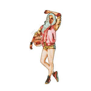 篮球 运动员 篮球宝贝 png 水彩画