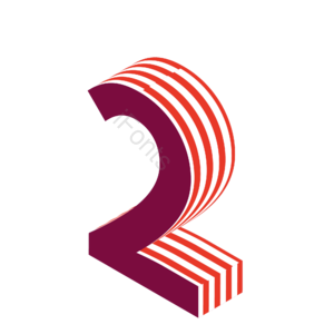 数字 2 山楂 橡皮 立体效果 艺术字 C4D