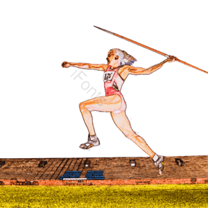 运动员 体育场 标枪 奔跑 png 彩铅 田径 运动会