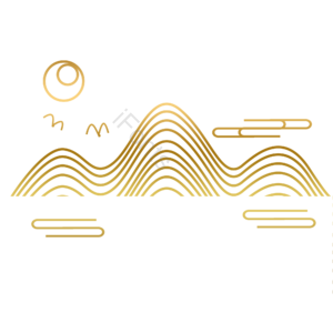 国潮 国潮元素 国潮素材 国潮装饰 山水 山水元素 山水素材 山水装饰