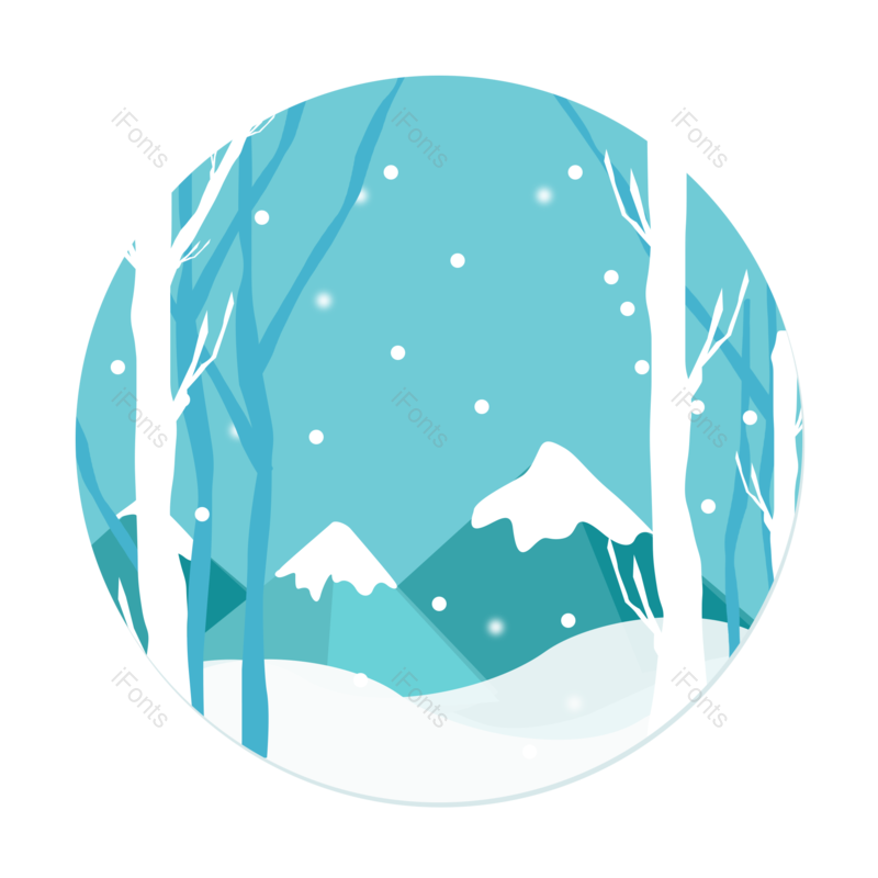 手绘素材图片,卡通素材元素,树林PNG,手绘装饰免抠素材