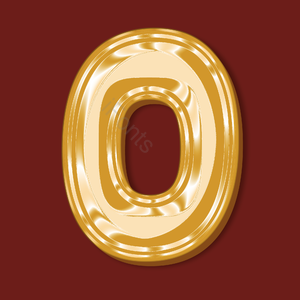 数字 金色 塑料质感 立体效果 艺术字 倒计时