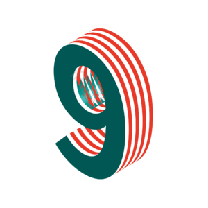 数字 9 山楂 立体效果 艺术字 C4D