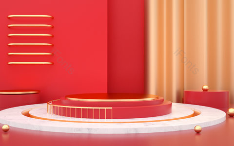 C4D 电商狂欢 电商背景 banner背景 立体场景 双十二背景 双十二场景 活动海报