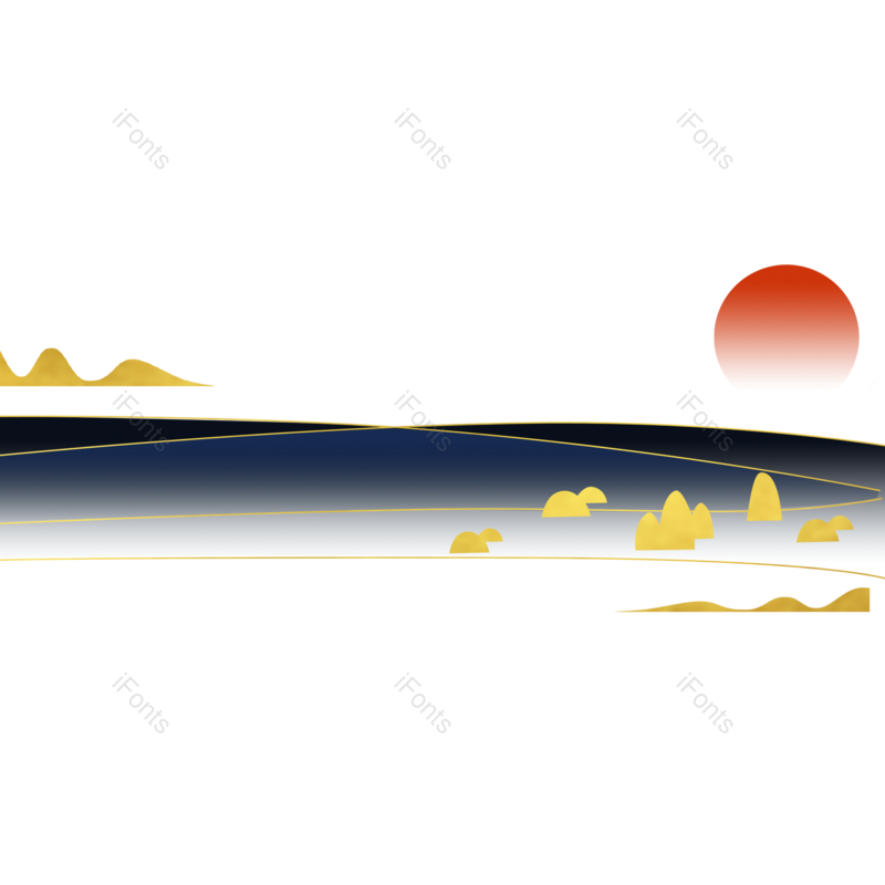 日出图片,金色纹理元素,PNG,免抠素材