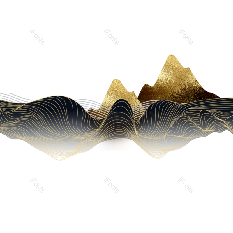 山水画图片,渐变元素,PNG,免抠素材