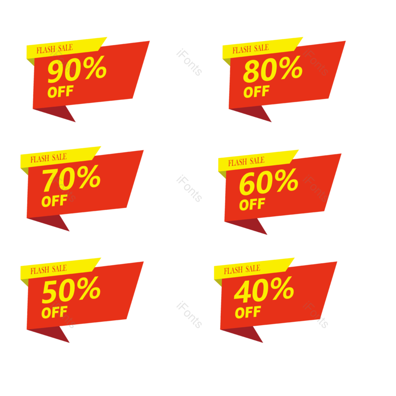 简约图片,电商元素元素,打折标签PNG,免抠素材