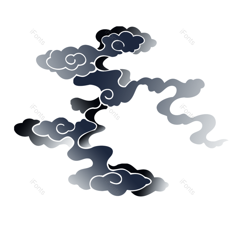 祥云图片,中国风装饰元素,水墨祥云PNG,云纹免抠素材
