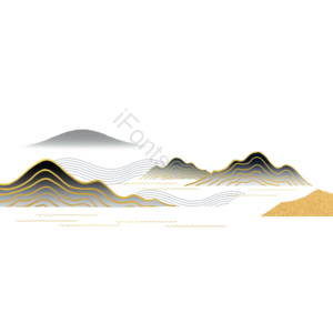 国潮 国潮元素 国潮素材 国潮装饰 山水 山水元素 山水素材 山水装饰