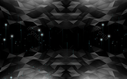 黑色立体 空间感 科技感 绿光 科技背景
