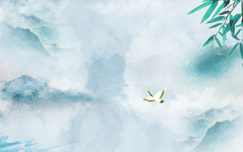 中国风中国风鎏金山峦复古大气海报背景,插画/手绘图，插画/手绘图库，插画/手绘图下载,插画/手绘