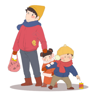 新年 习俗 鞭炮 红色 png