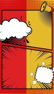 漫画风 对话框 海报 广告设计 扁平 漫画 漫画框展示