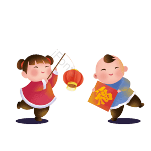 传统节日 春节 节日节气 新年习俗 贴福字元素 小年 除夕