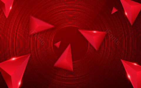 红色 光圈 创意空间 立体感 锥形背景 喜庆 喜庆背景