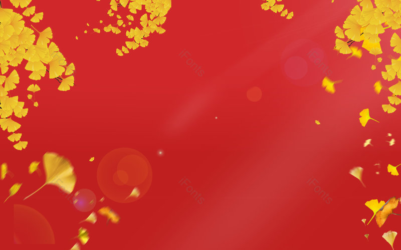 复古风简约秋季银杏落叶背景模板,插画/手绘图，插画/手绘图库，插画/手绘图下载,插画/手绘