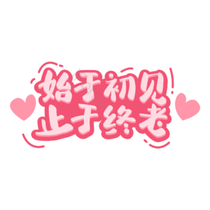 婚礼 婚姻 始于初见 止于终老 字体设计