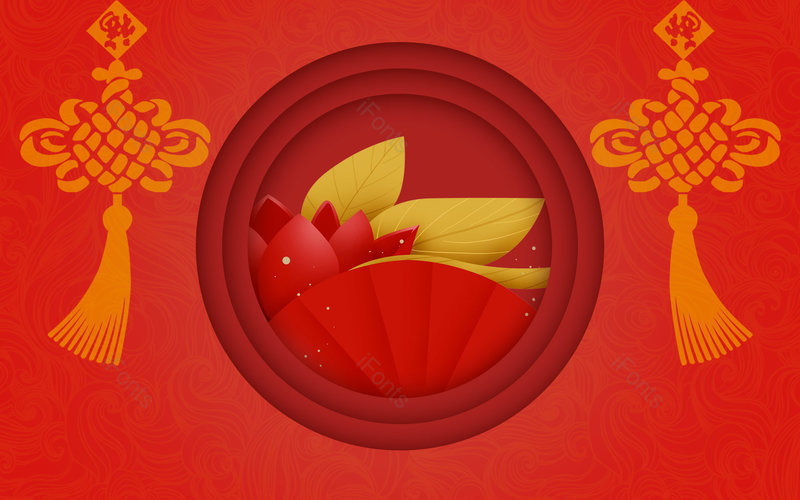 喜庆传统节日元素中国风复古剪纸风背景,插画/手绘图，插画/手绘图库，插画/手绘图下载,插画/手绘