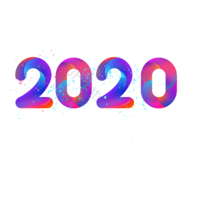 彩色 2020 艺术 字体 设计