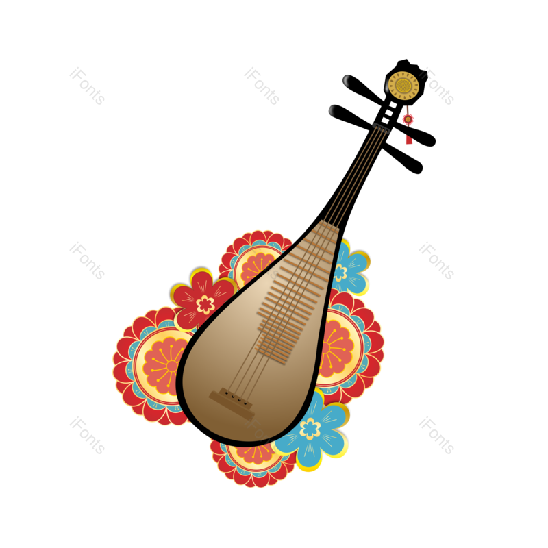 中国风图片,复古花朵元素,PNG,免抠素材